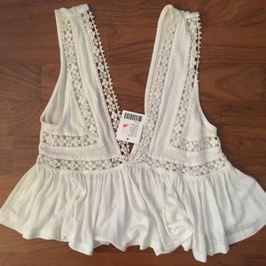 Urban outfitters white crop top